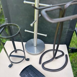 4 pieces metal bundle of jewelry earrings holder boutique displays